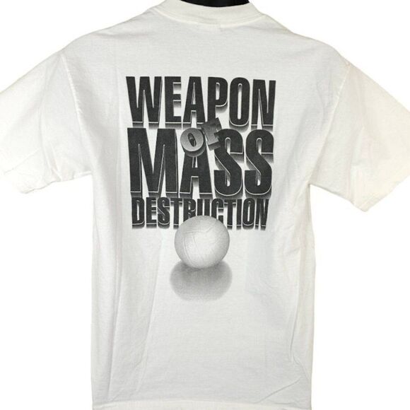 TNT Volleyball T Shirt Mens Size Medium Vintage 90s Prepare For Battle - Picture 1 of 6